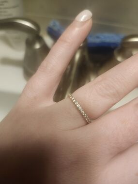 Delicate Gold & Diamond Eternity Band - Women Jewelry